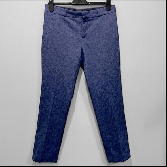 Banana Republic Straight leg Pants Trouser blue Logan Wool size 6 - Picture 2 of 14